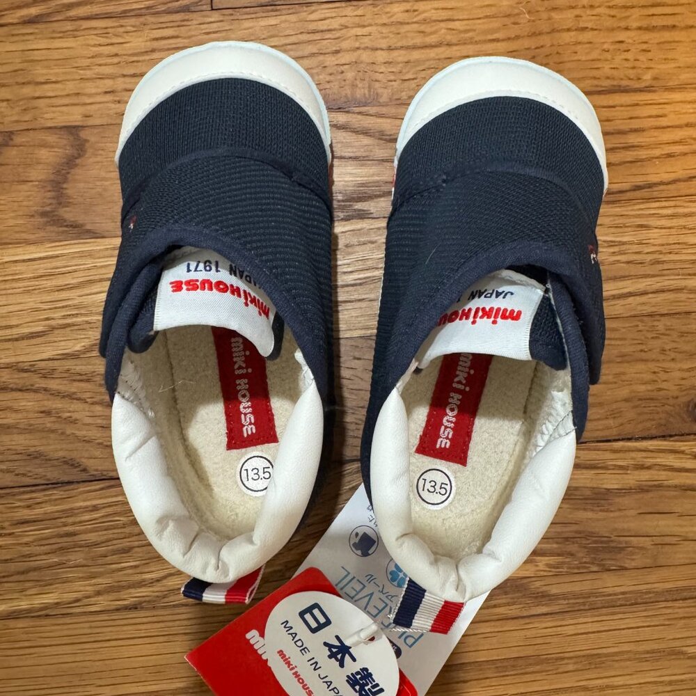 Miki House My First Walker Toddler Shoes Navy Blue (Size 7 / 13.5cm) - Picture 10 of 12